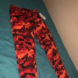 colored camo skinny pants